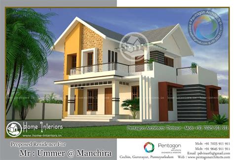 sq ft beautiful kerala home design  plan