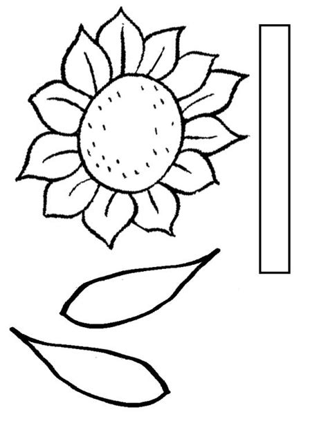 printable sunflower pattern flower clipart