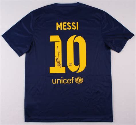 Lionel Messi Signed Barcelona Nike Authentic Soccer Jersey Messi Coa