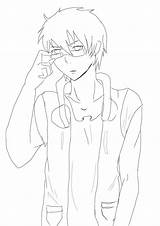 Boy Lineart Anime Imagination Lead Male Template Deviantart Coloring Pages Drawings Sketch Manga Templates sketch template