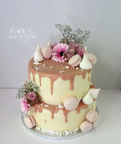 two tier drippy floral cake rose cake design floral cake cake