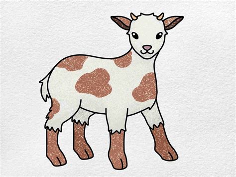 draw  baby goat helloartsy