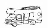 Colouring Campervan Sheet Wohnmobil sketch template