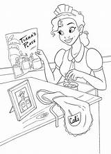 Disney Coloring Princess Pages Tiana Walt Characters Fanpop sketch template