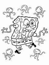 Spongebob Esponja Jellyfish Squarepants Colorear Medusa Medusas Granjero Pirata sketch template