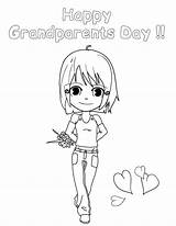 Gran Mommy Parents Coloring Happy Netart sketch template