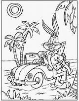 Bunny Coloring Pages Bugs Print sketch template