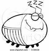 Cockroach Outlined Chubby Sleeping Clipart Cartoon Cory Thoman Coloring Vector Angry 2021 sketch template