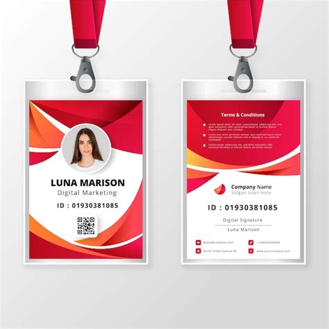 vector front   id card template  photo