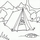Tent Preschool Nature sketch template