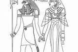 Egypte Isis Horus Papyrus Nefertari sketch template