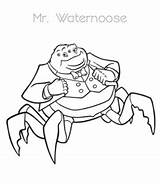 Coloring Inc Monsters Pages Character Characters Waternoose Mr Mike sketch template