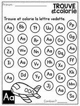 French Alphabet Find Colour Lettres Trouve Colorie Les Et sketch template