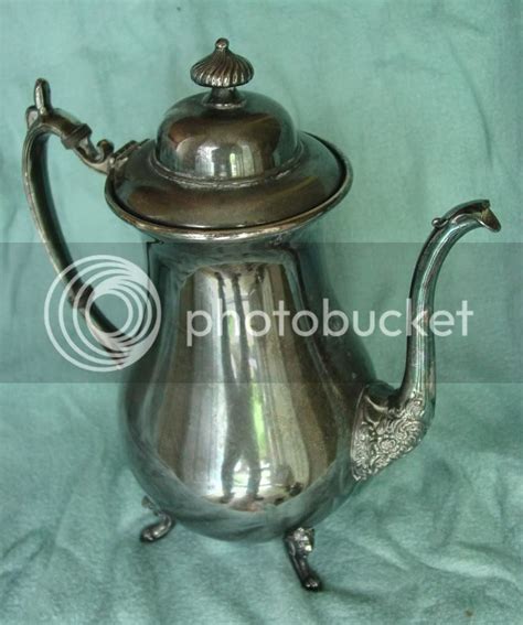 sheffield style silver  copper tea set markings