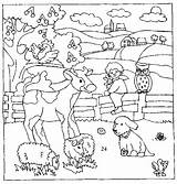 Ferme Animaux Paysage Paisaje Naturaleza Maternelle Boerderij Animales Coloriages Granja Dessins Dibujo Visite Kleurplaat Gratis Campagne Colorat Kleurplaten Printablefreecoloring Albumdecoloriages sketch template