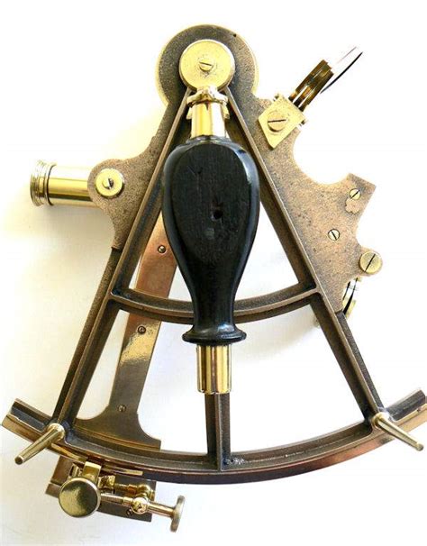 antique brass frame sextant van der feeld antwerp ca 1880