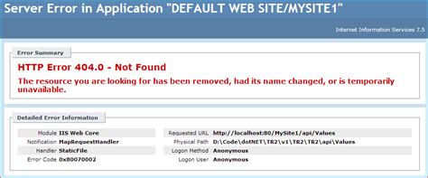 [] Asp Net Web Api Application Gives 404 When Deployed At Iis 7