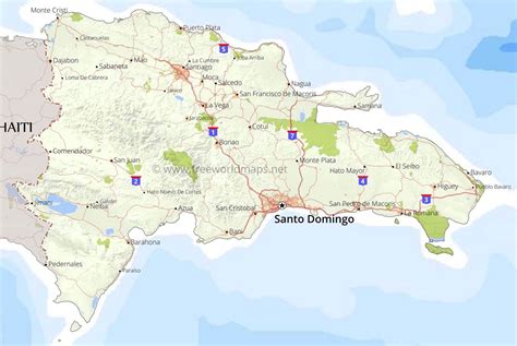 dominican republic physical map