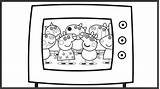 Coloring Tv Peppa Pig Pages Friends sketch template