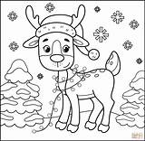 Reindeer Rentier Ausmalbilder Malvorlagen Rudolph Ausdrucken Supercoloring Renntier Rentiere Rudolf sketch template
