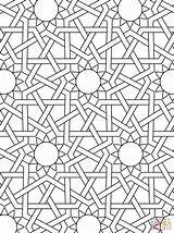 Islamic Coloring Patterns Pages Geometric Getdrawings sketch template