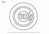 Cubs Chicago Logo Draw Drawing Mlb Coloring Pages Step Template Sketch Drawings Easy Baseball Tutorials Sports Getdrawings Paintingvalley Learn sketch template