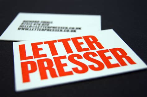 letterpresser calling cards letterpresser