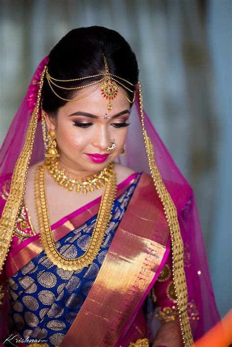 Pretty Brides Who Rocked Their Muhurtham Look In Shades Of Blue Wedmegood