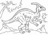 Coloring Dinosaur Parasaurolophus Herbivorous Pages Crest Head Walk Could They Dinosaurs Two Designlooter Drawings Choose Board Online sketch template