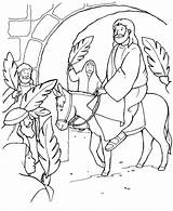 Entry Triumphal Coloring Pages Visit Sunday School Easter sketch template