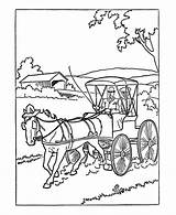 Transportation Early Horse American Coloring Pages Buggy Modes Carriage History Color America Printables Usa Drawn Go Sketch Pioneer Adult Print sketch template