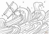 Coloring Storm Jonah Sea Pages Wind Violent Arose Whale Great Lord Sent Printable Openclipart Dot Bible Drawing sketch template