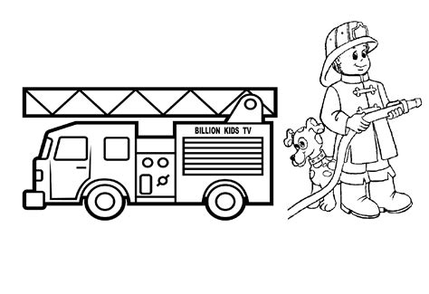 fire truck coloring page  firefighters