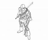 Deathstroke Arkham Deadshot Coloringhome sketch template