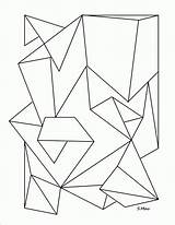 Coloring Pages Geometric Simple Abstract Kids Popular Library Clipart Coloringhome sketch template