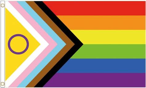 Progress Intersex Inclusive Rainbow Lgbtq Gay Pride 5 X 3 150cm X 90cm Flag