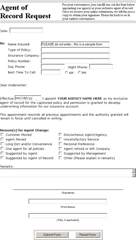 fillable broker  record form printable forms