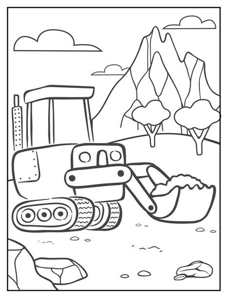 kids coloring pages trucks etsy uk