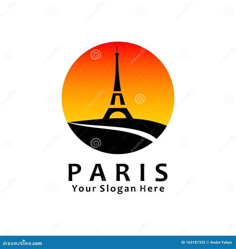 paris icon logo template design vector illustration stock illustration illustration  eiffel