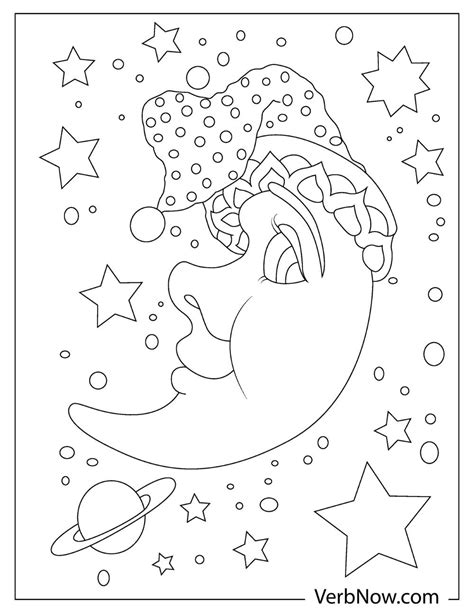 moon coloring pages   printable  verbnow
