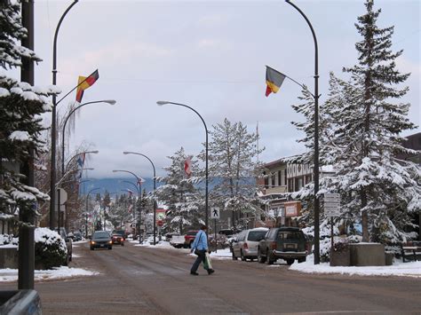 smithers bc main street   winter smithers places