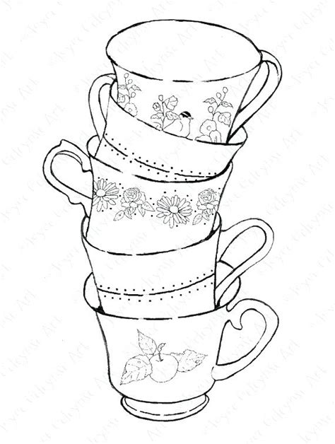 teacup coloring pages printable  getcoloringscom  printable