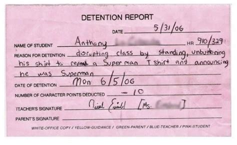 the 10 funniest detention slips you will ever see mandatory