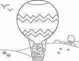 Coloring Air Balloon Hot Pages Balloons Kids Two Tk Color Print Library Clipart Mewarnai Gambar Anak sketch template