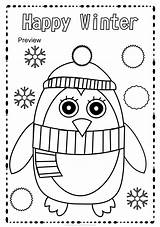 Winter Preschool sketch template