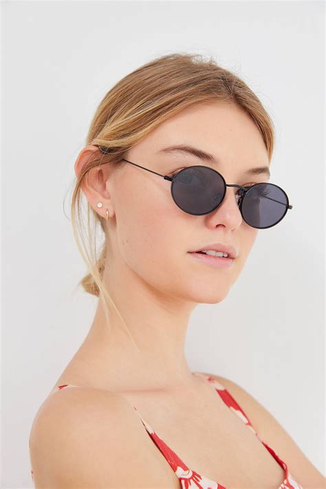 oval metal sunglasses metal sunglasses trending sunglasses girl