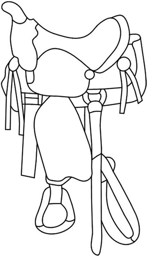 horse  saddle coloring pages sketch coloring page