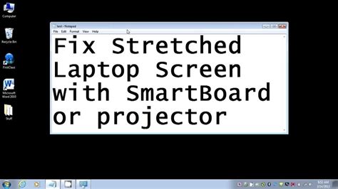 fix stretched laptop screen  smartboard youtube