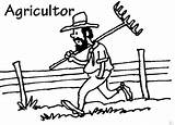 Agricultura Campesino Colorir Agricultores Campesinos Agricultor Ganaderia Imprimir Imágenes Profesiones Trabajador sketch template