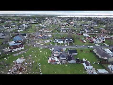 arabi  orleans la drone footage  tornado damage path  start  finish